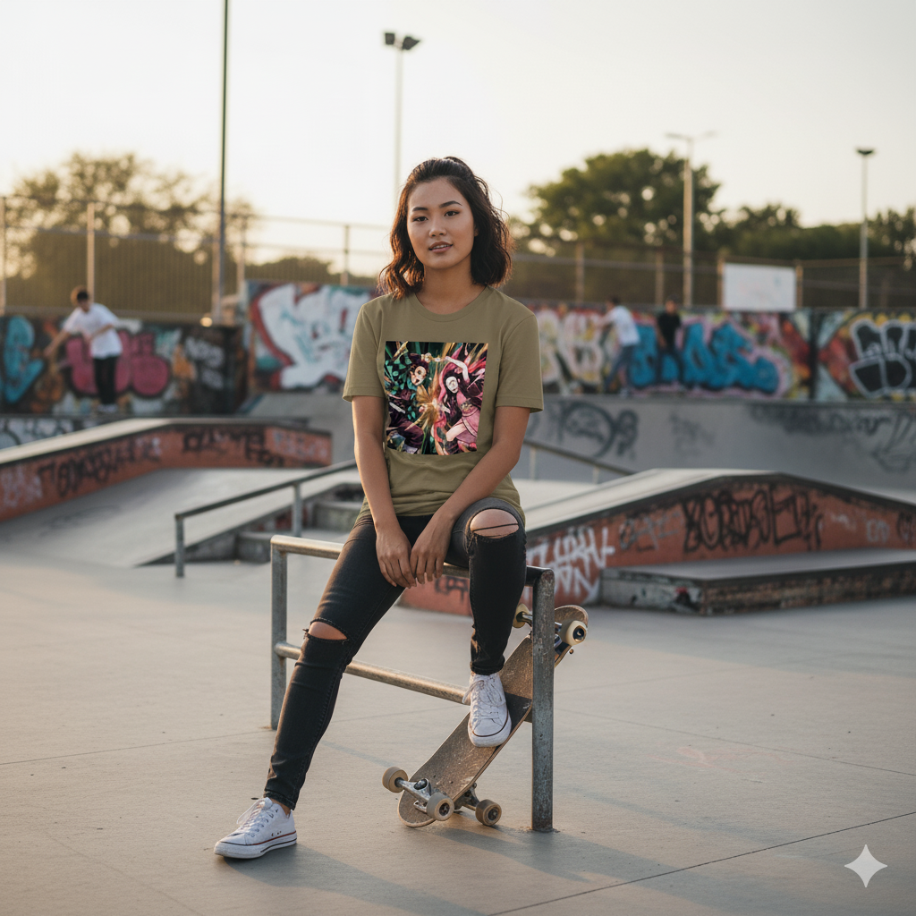 Demon Fusion: Tanjiro & Nezuko Kamado Crossover Streetwear T-Shirt