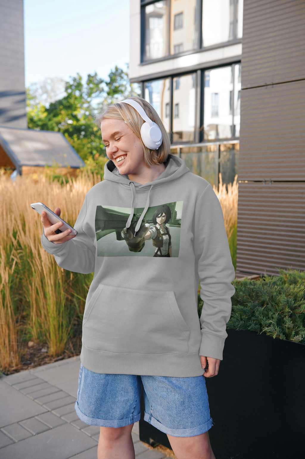 City Shooter Heroine – Anime Gunpoint Matrix Vibes Hoodie