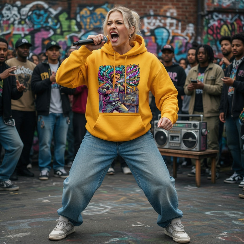 DuQi – Fire Bars Street Cypher Hip-Hop Pullover Hoodie