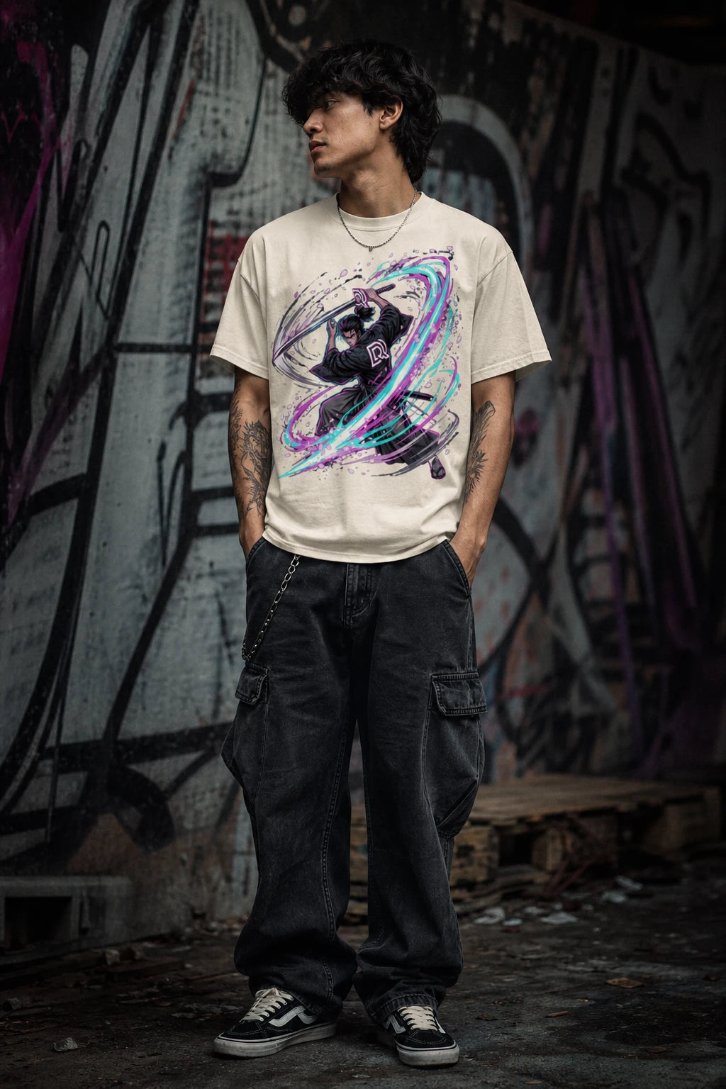 DuQi – Ronin Remix Katana Striker Anime Streetwear Graphic Tee