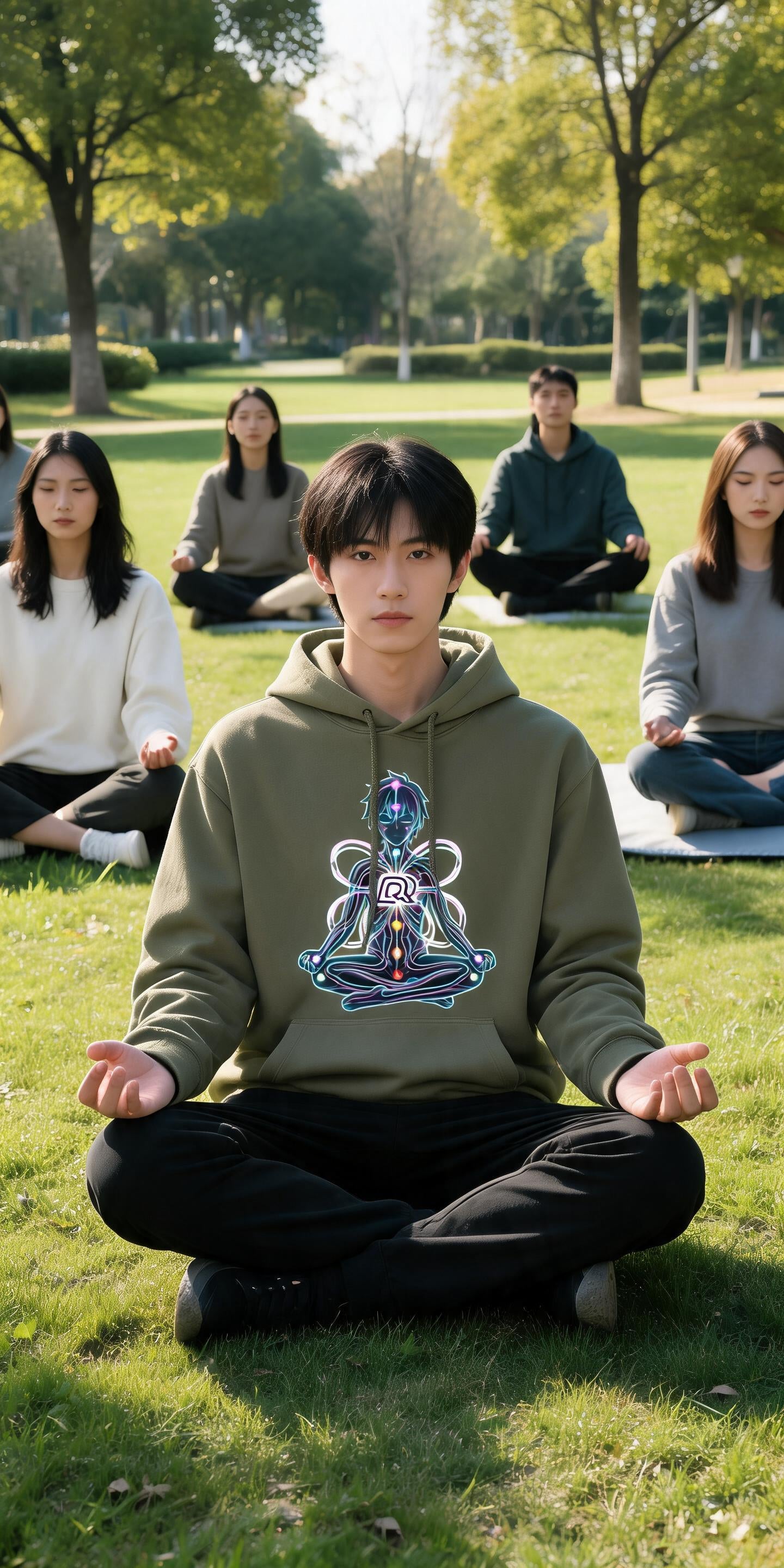 That DuQi Flow – Meridian Aura Anime Pullover Hoodie
